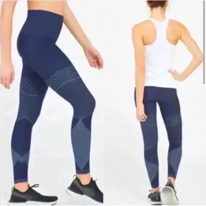 SPANX Women's Indigo Sky Seemless Moto Look‎ at Me Now Leggings Size Small NWT thumbnail 2