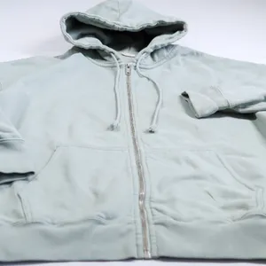 John Galt Brandy Melville Hoodie Women One Size Sage Green Oversized Zip Up Soft thumbnail 7