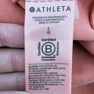 Athleta Sundown Alliance Hoodie Sweatshirt Orange Women L V-Neck Relaxed Comfy‎ thumbnail 6