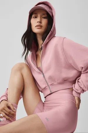 Alo Sweet Escape Hoodie In Vintage Pink Large Sold Out thumbnail 1