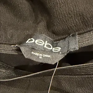 bebe pebble faux‎ suede Black High-Waist Pencil midi Skirt medium nwt thumbnail 4
