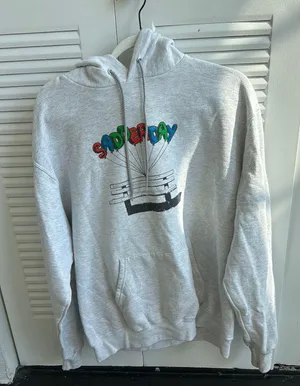 Grey Sadderday Hoodie Gray Size L thumbnail 1