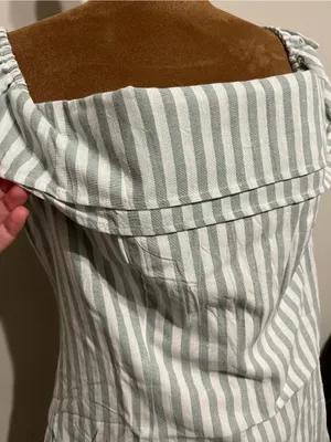 Lulus Seaside Skipper Blue Striped Off-the-Shoulder Mini Dress thumbnail 6