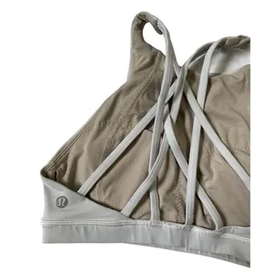 Lululemon Sportsbra Women Size 4 Grayish White Activewear Yoga 10-746 thumbnail 5