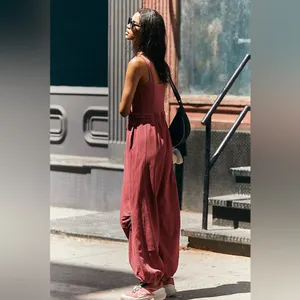 Free People Inbound Onesie crimson red size large NWT thumbnail 4