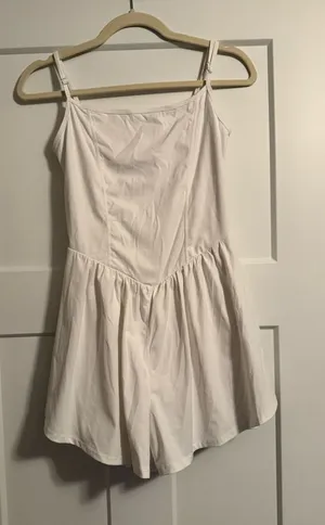 White athletic romper Size M thumbnail 1