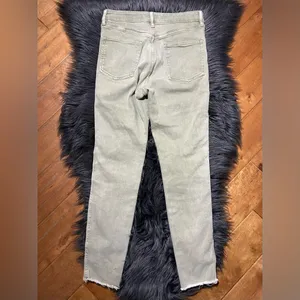 FREE PEOPLE We the Free High-Waisted Skinny Jeans Olive Green Size 29 thumbnail 3