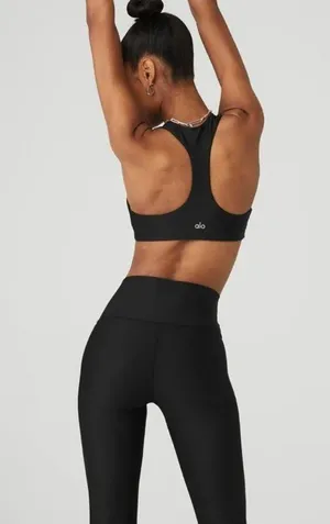 ALO AIRLIFT AIRLIFT ADVANTAGE RACERBACK BRA Black Size M NWT thumbnail 3