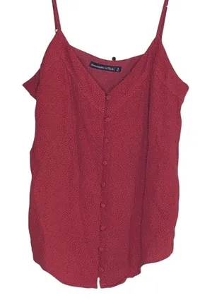 Abercrombie red cami blouse small‎ thumbnail 1
