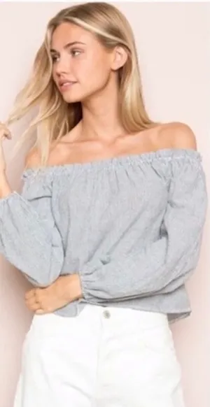 Brandy Melville off the shoulder crop top S‎ thumbnail 1