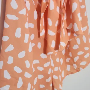 Lulus White and Orange Strapless Romper with Tie Front NWT Size Medium thumbnail 4