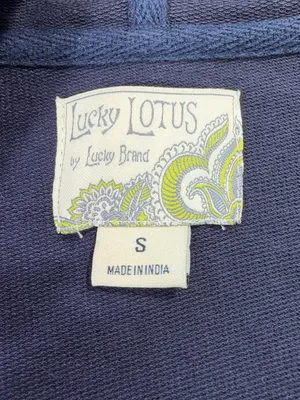 Lucky Brand Lucky Lotus Navy Embroidered Hooded Longline Jacket thumbnail 9