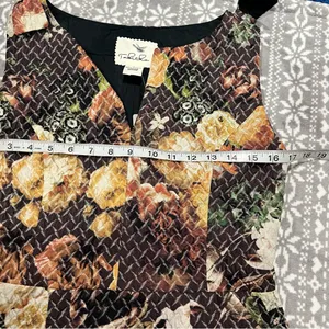 Anthropologie Tabitha Tema Quilted Floral Dress Pockets Size 6‎ Moody Florals thumbnail 15