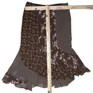 Vintage Y2K 90s‎ Midi Skirt Size 12 Floral Flare Witchy Fairy Grunge Whimsigoth thumbnail 8