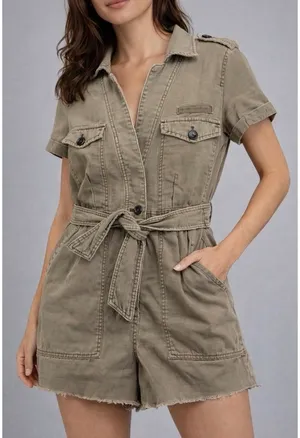 Free People Off The Beaten Path Romper Safari thumbnail 1
