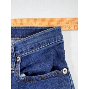 Express Jeans Girlfriend Jeans Women 14 Blue Distressed Mid Rise Denim Ankle thumbnail 6