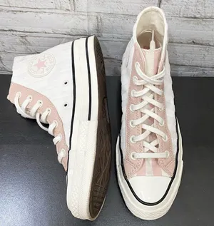 Converse 572701C Chuck 70 Hi Crafted Folk Jacquard Sneakers Egret/Pink Clay 8 thumbnail 3