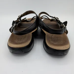 SAS Mystic Slingback Sandals Womens 7.5 W Black Leather Adjustable Comfort‎ USA thumbnail 5