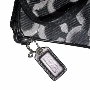 Coach Signature Gray & Black Op Art Wristlet Wallet thumbnail 3