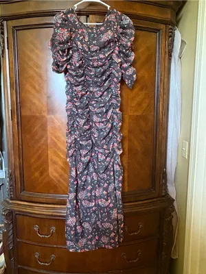 NWT Free People Briella Ruched Midi Dress thumbnail 3