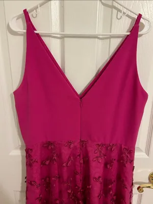 Dress The Population Darleen V-Neck 3D Floral Appliqué Midi Dress Size XXL thumbnail 11