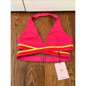 HELLO MOLLY MIAMI SUNSET STRIP CROP TOP PINK SIZE MED New thumbnail 3