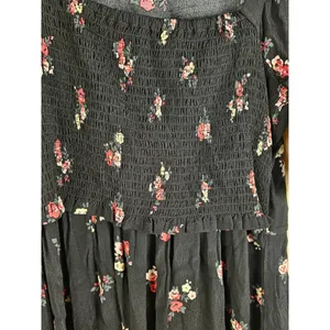 Seraphine Womens Black‎ Floral Verona Shirred Maternity & Nursing Dress 4 thumbnail 3