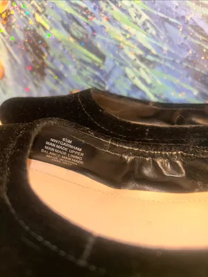 Nine West Black Velvet Ballet Flats Size 6.5 thumbnail 5