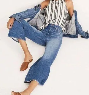 Madewell Wide Leg Crop Jeans thumbnail 8