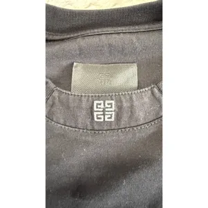 Givenchy Black Cotton 4G Logo Embroidered Neck T-Shirt BA70033YM3 Womens Small thumbnail 3