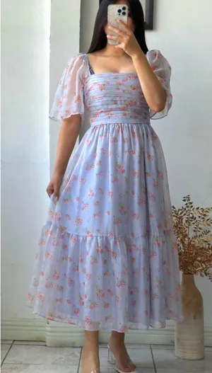 Abercrombie Emerson Angel Sleeve Midi Floral Size Small NWOT thumbnail 1