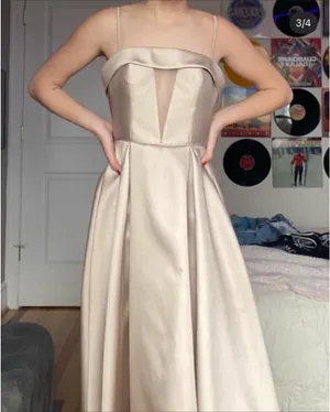 Prom Dress Gold Size 6 thumbnail 3