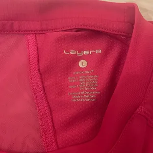 Layer8 hot pink quick dry long sleeve tee with mesh shirt top woman’s large thumbnail 4