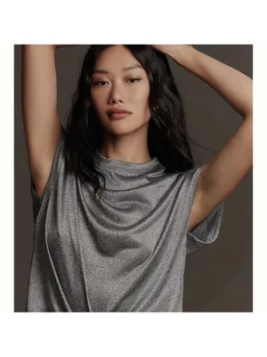 Anthropologie metallic top thumbnail 7
