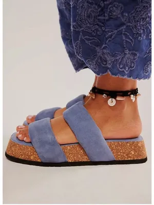 $99 Free People Fairmount Flared Sandals in seascape 10 thumbnail 3