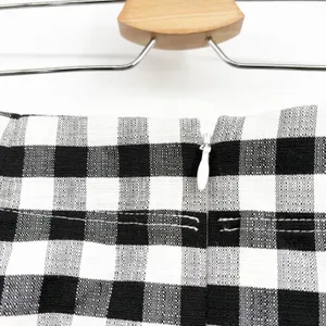 NWT LOFT Womens Black White Gingham Checkered Preppy A-Line Mini Skirt Size 2 thumbnail 5