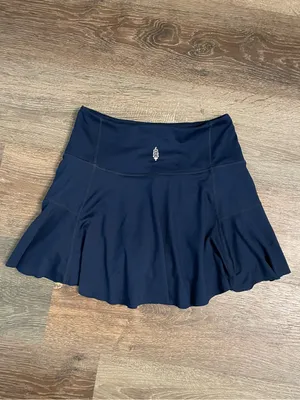 Free People Navy Circle Skirt pleated athletic skort Small thumbnail 2
