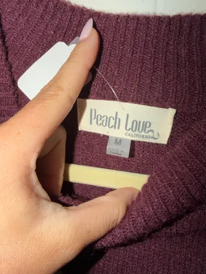 Peach Love California Maroon “TouchDown” short sleeve sweater thumbnail 3