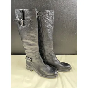 Franco Sarto Women's Black Leather Riding Boots/Shoes Size 6.5 SKU 5263 thumbnail 3