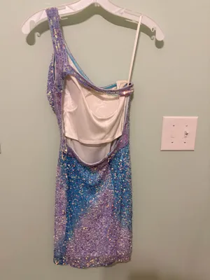 Be Social Sequence Hoco Dress Purple Size 4 thumbnail 3