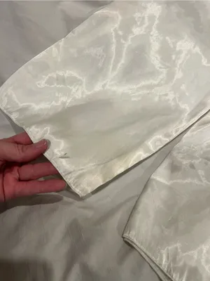 6 cream silky zip up trouser pants White thumbnail 6