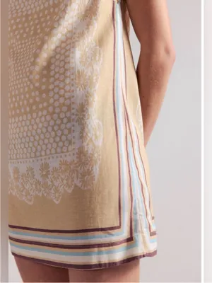 Free People On The Dot Mini Dress in Latte Combo NWT thumbnail 3