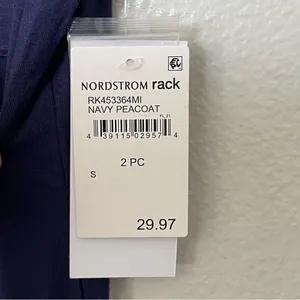 NWT Nordstrom Rack Tranquility Pajama Top in Navy Peacoat Buttons Size Small thumbnail 7