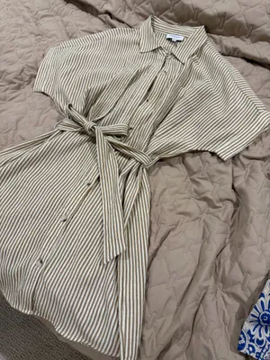 Gilli Striped Dress Brown thumbnail 1