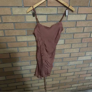 NWT Intimately Free People Be My Mini Slip Dress Ruched Wind Blush Size XS thumbnail 2