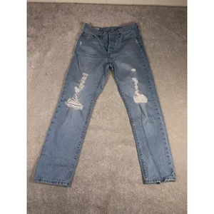 levis 501 premium denim‎ button fly 26x28 Women's Distressed Cotton Jeans thumbnail 4