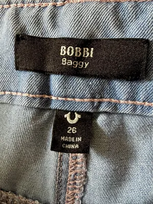 True Religion Bobby Baggy Cargo Jeans Size 26 Ultra Light Wash NWT thumbnail 5