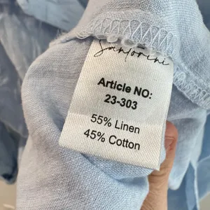 Santorini Linen Collection Light Blue Button Down Shirt Linen Blend 2XL 23-303 thumbnail 4