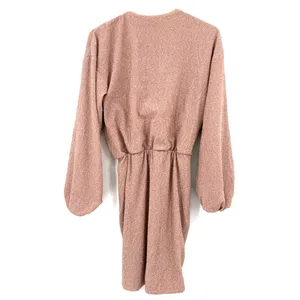 Baltic Born Size Small‎ Long Sleeve Faux Wrap Style Dress Knee Length Pink thumbnail 3
