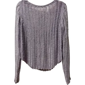 Free People Let's Dance Long Sleeve Open Back Ladder Lilac‎ Knit Sweater S New thumbnail 3